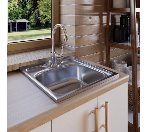 Смеситель для кухни Corsa Deco Creek сталь с высоким изливом однорычажный (966373) Смеситель для кухни Corsa Deco Creek сталь с высоким изливом однорычажный (966373)