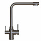 Смеситель для кухни Mixline MLSS-0320 графит с высоким изливом с подключением к фильтру (553820)