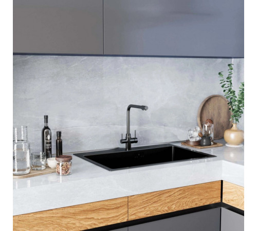 Смеситель для кухни Mixline MLSS-0320 графит с высоким изливом с подключением к фильтру (553820) Смеситель для кухни Mixline MLSS-0320 графит с высоким изливом с подключением к фильтру (553820)