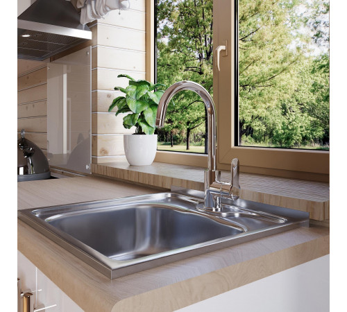 Смеситель для кухни Corsa Deco Creek сталь с высоким изливом однорычажный (966373) Смеситель для кухни Corsa Deco Creek сталь с высоким изливом однорычажный (966373)