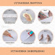 Панель стеновая ПВХ для кухни 3000х600х1 мм листья в графике