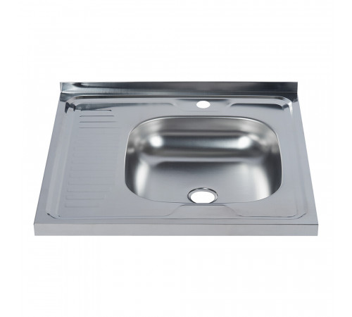 Мойка для кухни Ukinox Nord 60х60х12 см накладная с крылом сталь (Nr 600х600 0,4 R) Мойка для кухни Ukinox Nord 60х60х12 см накладная с крылом сталь (Nr 600х600 0,4 R)