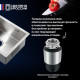 Мойка для кухни Melana ProfLine 50х50х20 см врезная с сифоном сталь (R5050H)