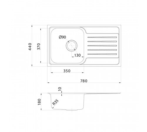 Мойка для кухни Iddis Sound 78х44х18 см врезная с крылом сталь (SND78SDi77) Мойка для кухни Iddis Sound 78х44х18 см врезная с крылом сталь (SND78SDi77)