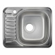 Мойка для кухни Ukinox Nord 58х48х16 см врезная с крылом сталь (Nr 580х480 (0,6) R, G)