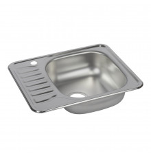 Мойка для кухни Ukinox Nord 58х48х16 см врезная с крылом сталь (Nr 580х480 (0,6) R, G)