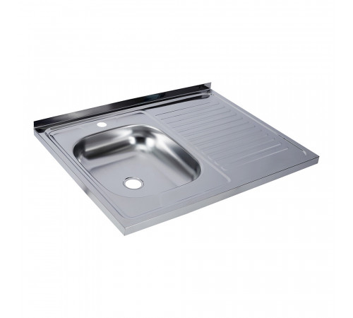Мойка для кухни Ukinox Nord 80х60х13 см накладная с крылом сталь (Nr 800х600 0,4 L) Мойка для кухни Ukinox Nord 80х60х13 см накладная с крылом сталь (Nr 800х600 0,4 L)