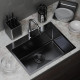 Мойка для кухни Mixline Pro 60х45х20 см врезная с сифоном сталь графит (547236)