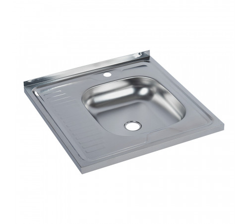 Мойка для кухни Ukinox Nord 60х60х12 см накладная с крылом сталь (Nr 600х600 0,4 R) Мойка для кухни Ukinox Nord 60х60х12 см накладная с крылом сталь (Nr 600х600 0,4 R)