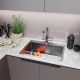 Мойка для кухни Mixline Pro 60х45х22 см врезная с сифоном сталь нано соты сатин (552932)