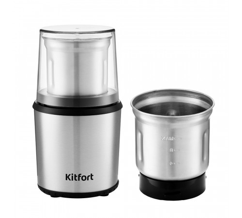 Кофемолка электрическая Kitfort КТ-757 серебро/черная Кофемолка электрическая Kitfort КТ-757 серебро/черная