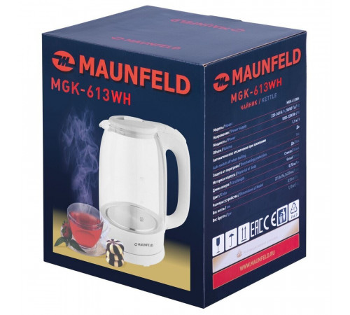Электрический чайник Maunfeld MGK-613WH 1,7 л белый Электрический чайник Maunfeld MGK-613WH 1,7 л белый