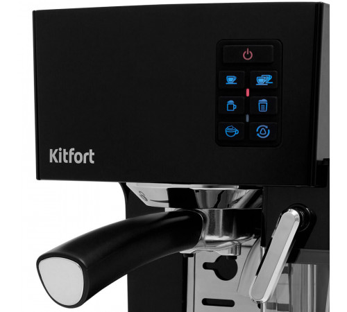 Кофеварка рожковая Kitfort КТ-743 черная Кофеварка рожковая Kitfort КТ-743 черная