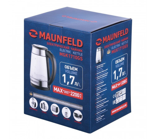 Электрический чайник Maunfeld MGK1710GS 1,7 л черный Электрический чайник Maunfeld MGK1710GS 1,7 л черный