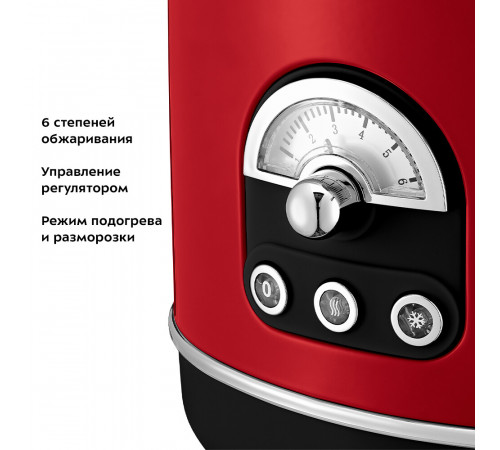 Тостер Kitfort КТ-4004-1 красный Тостер Kitfort КТ-4004-1 красный