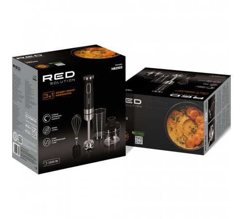Блендер погружной Red Solution HB2903 800 Вт 0,6 л черный/металл Блендер погружной Red Solution HB2903 800 Вт 0,6 л черный/металл