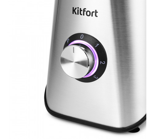 Блендер стационарный Kitfort КТ-1344 800 Вт 0,6 л серебристый/черный Блендер стационарный Kitfort КТ-1344 800 Вт 0,6 л серебристый/черный