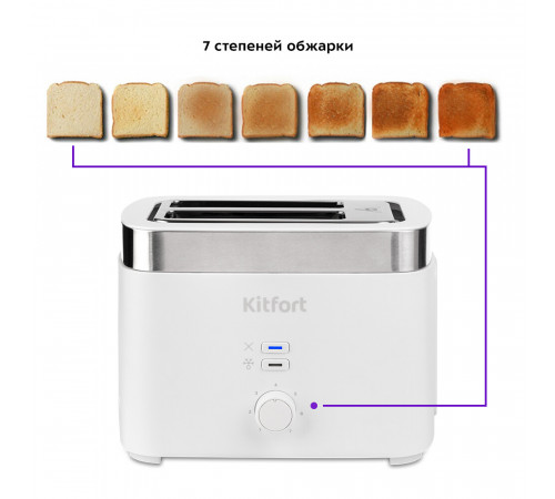 Тостер Kitfort КТ-4025 серебристый
