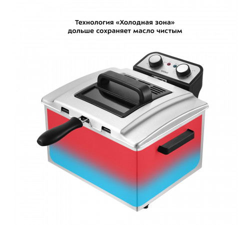 Фритюрница Kitfort КТ-2025 серебристая Фритюрница Kitfort КТ-2025 серебристая