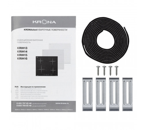 Варочная панель индукционная Krona Genesis 60 BL 4 конфорки черная Варочная панель индукционная Krona Genesis 60 BL 4 конфорки черная