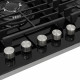 Варочная панель газовая Krona Hagel 90 BL W FC 5 конфорок черная