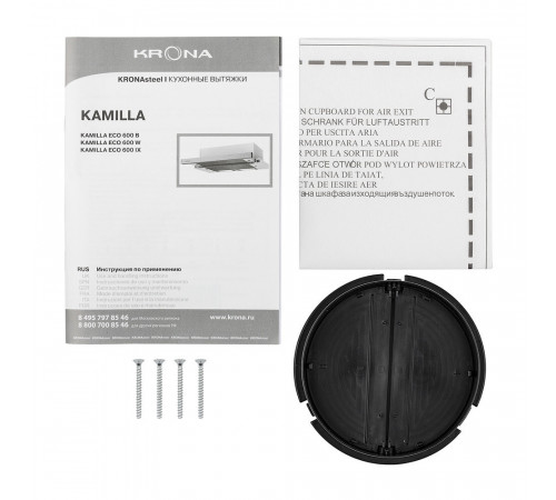Кухонная вытяжка встраиваемая Krona Kamilla 60 см нержавеющая сталь (00026737)