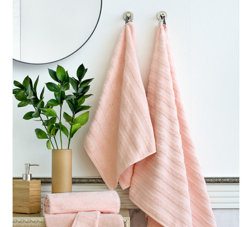 Полотенце махровое Verossa Stripe 50х90 см персиковое Полотенце махровое Verossa Stripe 50х90 см персиковое