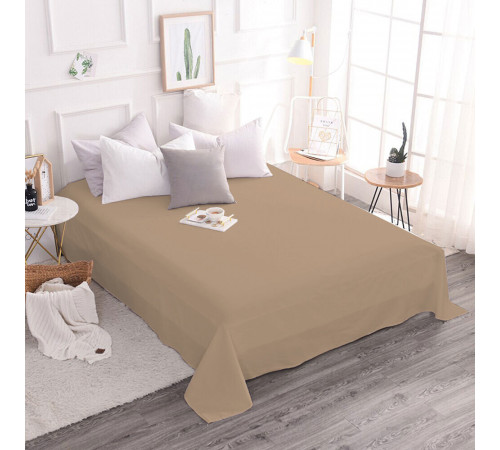 Простыня 150х215 см тенсель бежевая Mona Liza Beige