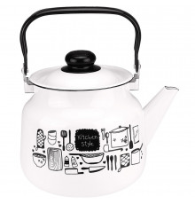 Чайник эмалированный Магнитогорская эмаль Kitchen 3,5 л белый