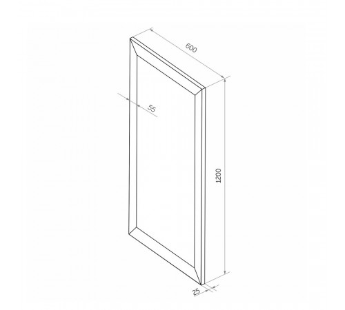 Зеркало настенное Oliverio 600х1200 мм дуб Зеркало настенное Oliverio 600х1200 мм дуб