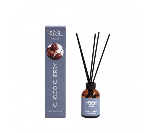 Аромадиффузор с палочками Rose Choco Cherry 50 мл Аромадиффузор с палочками Rose Choco Cherry 50 мл
