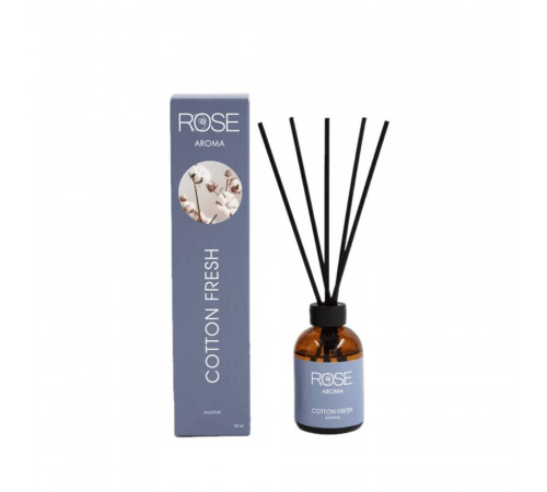 Аромадиффузор с палочками Rose Cotton Fresh 50 мл Аромадиффузор с палочками Rose Cotton Fresh 50 мл