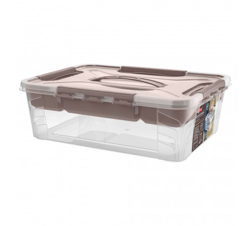 Контейнер для хранения Econova Grand Box (433224314) 390х290х124 мм 10 л с замком и органайзером Контейнер для хранения Econova Grand Box (433224314) 390х290х124 мм 10 л с замком и органайзером
