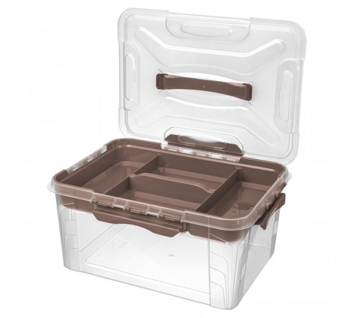 Контейнер для хранения Econova Grand Box (433224414) 390х290х180 мм 15,3 л с замком и органайзером Контейнер для хранения Econova Grand Box (433224414) 390х290х180 мм 15,3 л с замком и органайзером