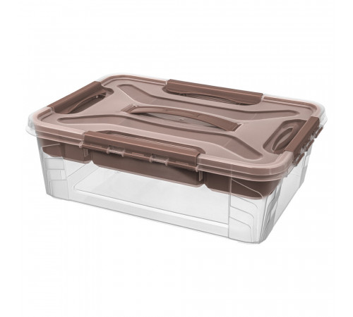 Контейнер для хранения Econova Grand Box (433224314) 390х290х124 мм 10 л с замком и органайзером Контейнер для хранения Econova Grand Box (433224314) 390х290х124 мм 10 л с замком и органайзером
