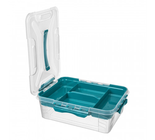 Контейнер для хранения Econova Grand Box (433224302) 390х290х124 мм 10 л с замком и органайзером