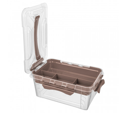 Контейнер для хранения Econova Grand Box (433224114) 290х190х124 мм 4,2 л с замком и органайзером Контейнер для хранения Econova Grand Box (433224114) 290х190х124 мм 4,2 л с замком и органайзером