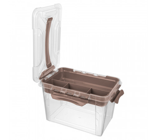 Контейнер для хранения Econova Grand Box (433224214) 290х190х180 мм 6,65 л с замком и органайзером Контейнер для хранения Econova Grand Box (433224214) 290х190х180 мм 6,65 л с замком и органайзером