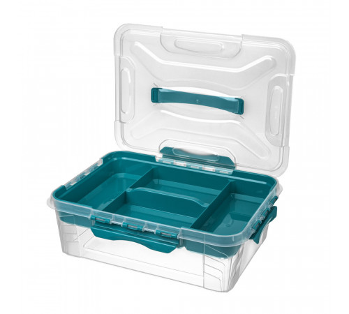 Контейнер для хранения Econova Grand Box (433224302) 390х290х124 мм 10 л с замком и органайзером