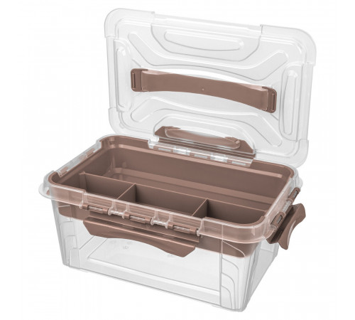 Контейнер для хранения Econova Grand Box (433224114) 290х190х124 мм 4,2 л с замком и органайзером Контейнер для хранения Econova Grand Box (433224114) 290х190х124 мм 4,2 л с замком и органайзером