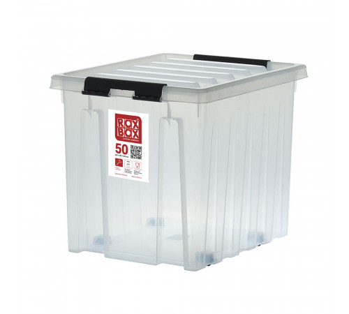 Контейнер для хранения Rox Box (050-00.07) 500х390х405 мм 50 л с крышкой и роликами Контейнер для хранения Rox Box (050-00.07) 500х390х405 мм 50 л с крышкой и роликами