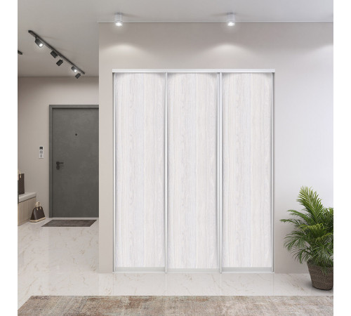 Дверь-купе 583x2252 мм ясень анкор светлый/серебро Elegant Дверь-купе 583x2252 мм ясень анкор светлый/серебро Elegant