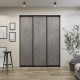 Дверь-купе 683x2552 мм бетон чикаго светлый/черный Elegant