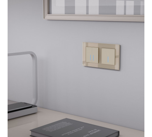Умный выключатель сенсорный Werkel Minimir Home (a048328) одноклавишный скрытая установка шампань Умный выключатель сенсорный Werkel Minimir Home (a048328) одноклавишный скрытая установка шампань