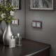 Умный выключатель сенсорный Werkel Minimir Home (a048324) двухклавишный скрытая установка серебро