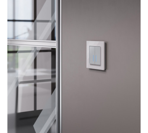 Умный выключатель сенсорный Werkel Minimir Home (a048324) двухклавишный скрытая установка серебро Умный выключатель сенсорный Werkel Minimir Home (a048324) двухклавишный скрытая установка серебро