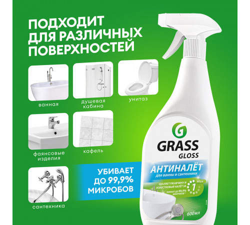 Средство Grass Gloss для удаления налета и ржавчины 600 мл