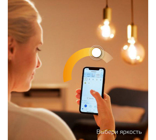 Лампа умная Gauss Smart Home филаментная диммируемая E27 7 Вт теплый/холодный 2000-2700 К IP00 кристалл Лампа умная Gauss Smart Home филаментная диммируемая E27 7 Вт теплый/холодный 2000-2700 К IP00 кристалл