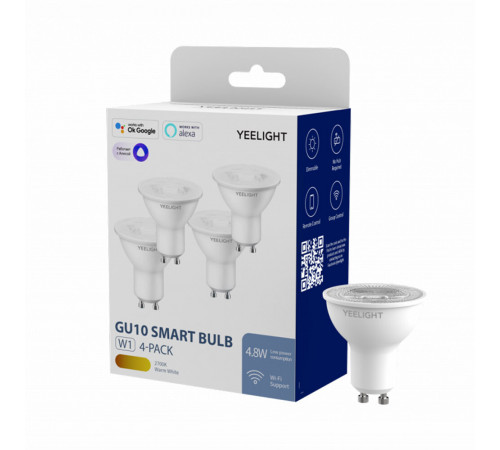 Лампа умная Yeelight Smart Home светодиодная диммируемая GU10 4,8 Вт белый 2700 К IP50 mr16