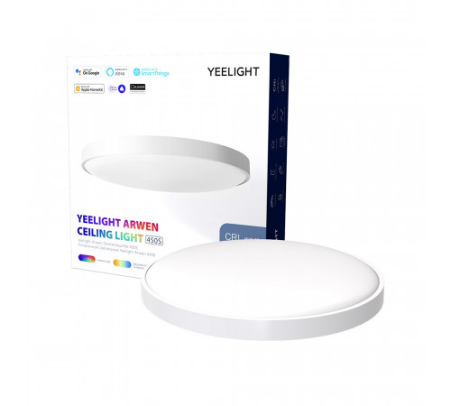 Светильник умный Yeelight Smart Home светодиодный диммируемый потолочный 50 Вт RGB 2700-6500 К IP50 d455 мм Светильник умный Yeelight Smart Home светодиодный диммируемый потолочный 50 Вт RGB 2700-6500 К IP50 d455 мм